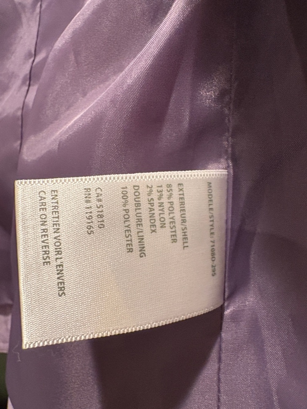 Tribal Faux suede lavender Women's Moto Jacket Size 14 - Picture 4 of 7